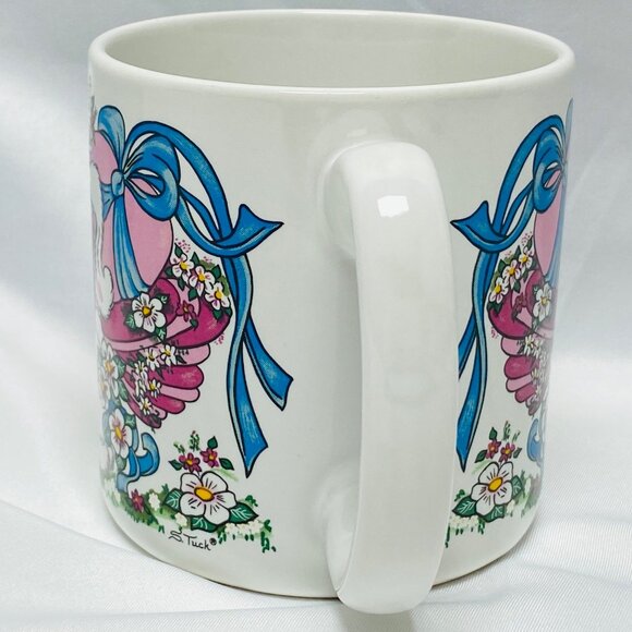 Bunny & Blooms Ceramic Mug 11 Oz 1995 Flowers Inc. Balloons Korea - Picture 6 of 11